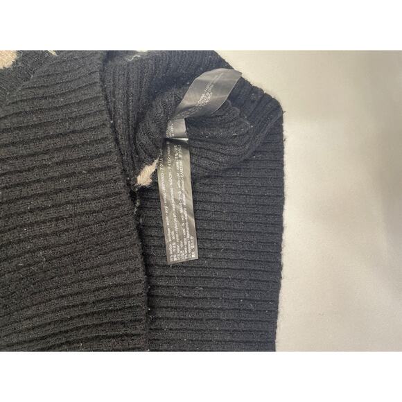 Zara Leopard Print Sweater Beige‎ & Black Oversized Boxy Fit Pullover Size Small - Picture 8 of 11